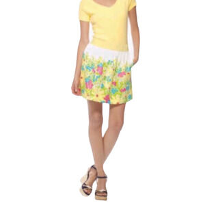 Lilly Pulitzer Whitley Cotton Mini Floral Skirt with pockets Size 2